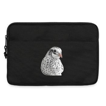 Portrait de la caille des neiges - Sacoche pour ordinateur portable 13 pouces - noir - Devant