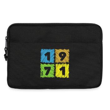 55th Birthday Colored Patches since 07/1971 - Laptop bag 13" - black - Front