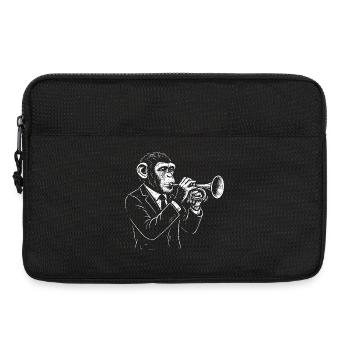 Chimp Jazz Trompete im Anzug - Laptoptasche 13" - Schwarz - Vorne