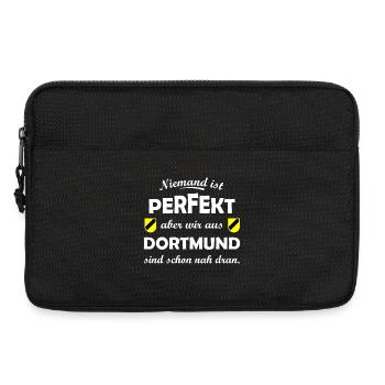 Dortmund Spruchshirt - Laptoptasche 13" - Schwarz - Vorne