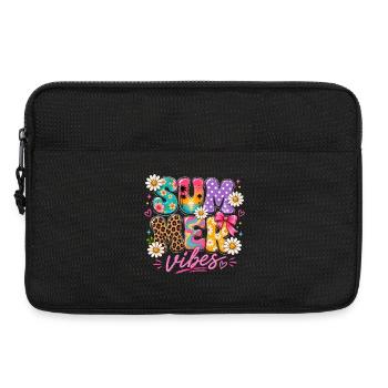 Summer Vibes – Buntes Sommer-Design - Laptoptasche 13" - Schwarz - Vorne