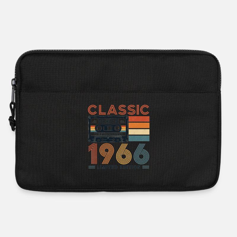 Original 1966 Tshirt Vintage Geburtstag Kassette - Laptoptasche 13" - Schwarz