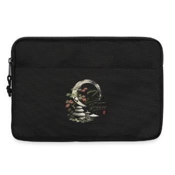 Zen im Grünen - Laptoptasche 13" - Schwarz - Vorne