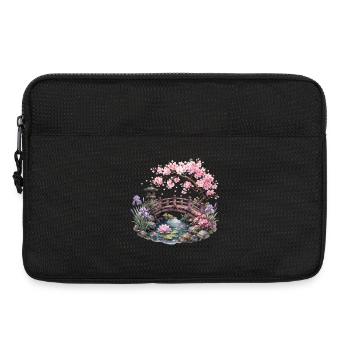 Cherry Blossom Garden - Laptop bag 13" - black - Front