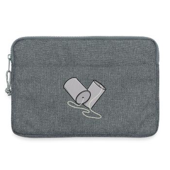 Nostalgie du téléphone en conserve - Sacoche pour ordinateur portable 13 pouces - gris chiné - Devant