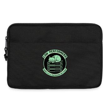 Low Performers Cat Server Pixel Art - Laptop bag 13" - black - Front
