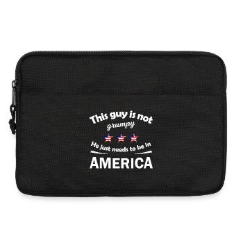 Not Grumpy Guy in America - Laptop bag 13" - black - Front