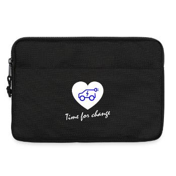 Time for change E-car heart - Laptop bag 13" - black - Front