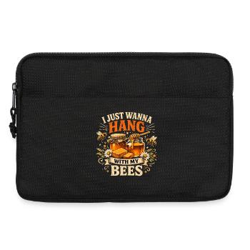 I just wanna hang with my bees Bienen Honigglas - Laptoptasche 13" - Schwarz - Vorne