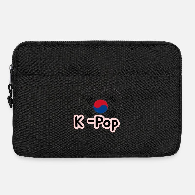 K-Pop Heart Taeguk Trigramm - Laptoptasche 13" - Schwarz