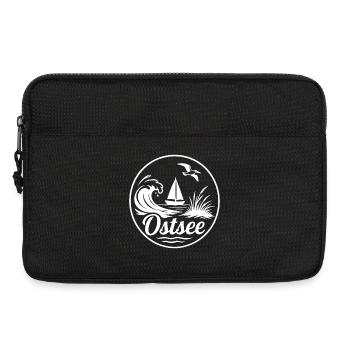 Ostsee Welle Schiff Segelboot Küsten liebe - Laptoptasche 13" - Schwarz - Vorne