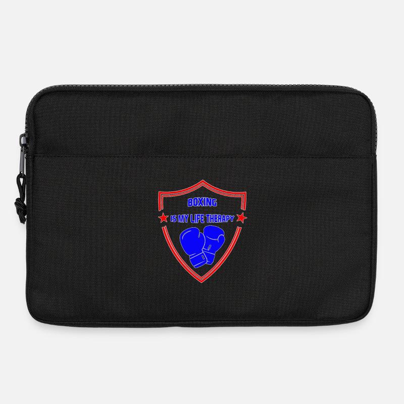 boxing_is_my_life_therapy - Laptoptasche 13" - Schwarz