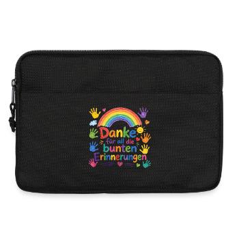 Danke für all die bunten Erinnerungen! - Laptoptasche 13" - Schwarz - Vorne