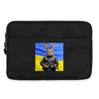 Guardian Rabbit: Hero of Ukraine - Laptop bag 13" - black - Front