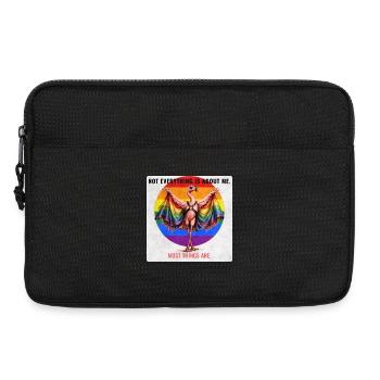 Funny Pride Flamingo LGBTQ Design - Laptoptasche 13" - Schwarz - Vorne