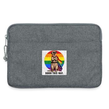 Born This Way LGBTQ Pride Meerkat Design - Laptop bag 13" - heather grey - Front