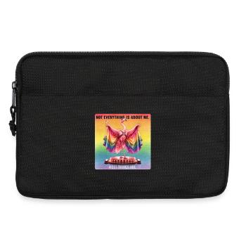 Design arc-en-ciel du flamant rose Gay Pride - Sacoche pour ordinateur portable 13 pouces - noir - Devant