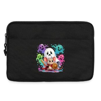 Ghost Adventure Mouse Knight - Laptop bag 13" - black - Front