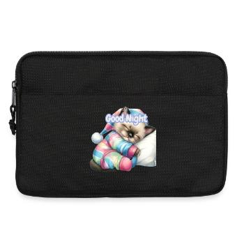Pastel Kitten Gute Nacht - Laptoptasche 13" - Schwarz - Vorne