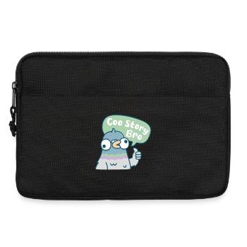 Cute Derpy Pigeon Coo Story Bro Funny Pun - Laptop bag 13" - black - Front