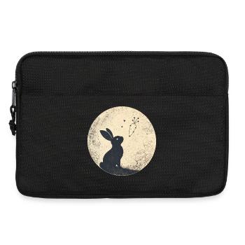 Moon bunny with carrot stars - Laptop bag 13" - black - Front
