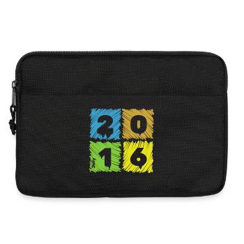 Patches colorées pour le 10e anniversaire depuis 07/2016 - Sacoche pour ordinateur portable 13 pouces - noir - Devant