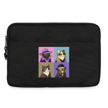 Badass Cat Quartet - Sacoche pour ordinateur portable 13 pouces - noir - Devant