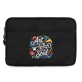  Art Is The Key To The Soul Künstler Spruch Maler - Laptoptasche 13" - Schwarz - Vorne