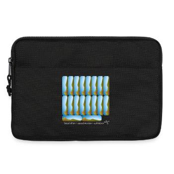 DIY Schulaufkleber Set - Erdmännchen - 18 - Laptoptasche 13" - Schwarz - Vorne