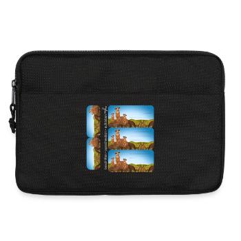 DIY Schulaufkleber Set - Erdmännchen - 5 Sticker - Laptoptasche 13" - Schwarz - Vorne