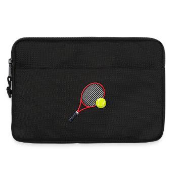 Tennis racket with tennis ball - Laptop bag 13" - black - Front