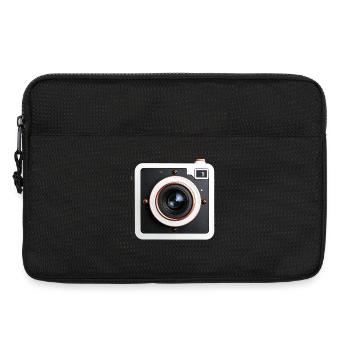 Décors en cuivre pour appareil photo rétro carré - Sacoche pour ordinateur portable 13 pouces - noir - Devant
