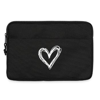 Cœur - Sacoche pour ordinateur portable 13 pouces - noir - Devant