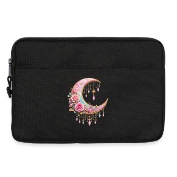 Mondbogen-Rosen mit Kristallhänger - Laptoptasche 13" - Schwarz - Vorne