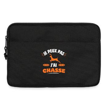 je peux pas j'ai chasse - Sacoche pour ordinateur portable 13 pouces - noir - Devant