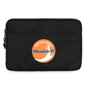 Missunde III – Ich war dabei, orange - Laptoptasche 13" - Schwarz - Vorne