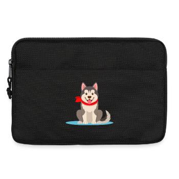 Alaskan-Malamute (Comic) - Laptoptasche 13" - Schwarz - Vorne