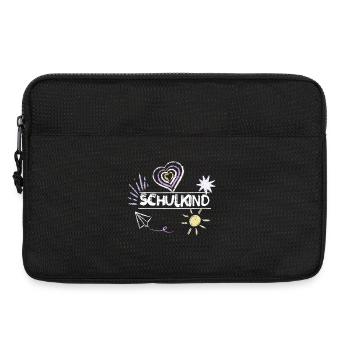 Schulkind 2026 Mädchen Herz bunt Schulanfang - Laptoptasche 13" - Schwarz - Vorne
