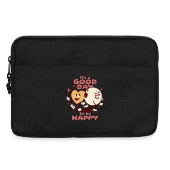 Guten Tag, glücklich zu sein - Laptoptasche 13" - Schwarz - Vorne
