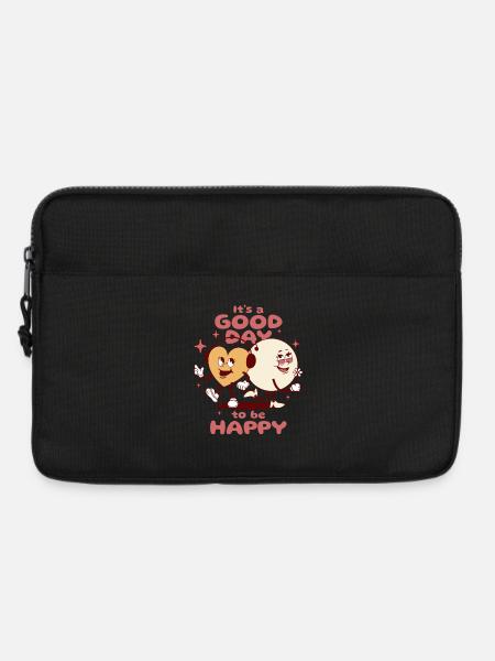 Guten Tag, glücklich zu sein - Laptoptasche 13" - Schwarz