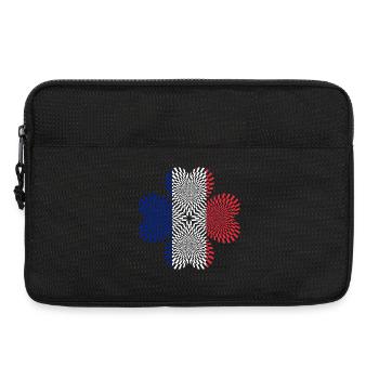 Tricolor Flag Spirals - Laptop bag 13" - black - Front