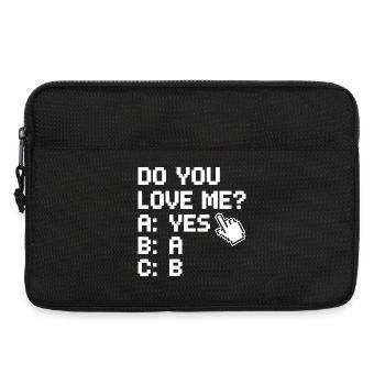 Est-ce que tu m’aimes Relation Amour Couple Amour Mariage Couple - Sacoche pour ordinateur portable 13 pouces - noir - Devant