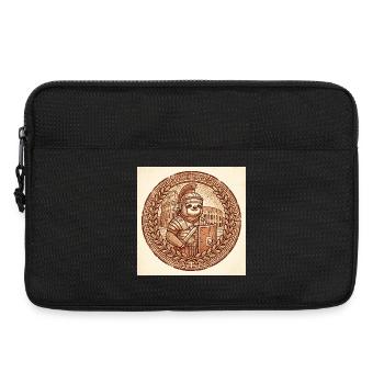 Funny sloth Roman gladiator in the Colosseum - Laptop bag 13" - black - Front