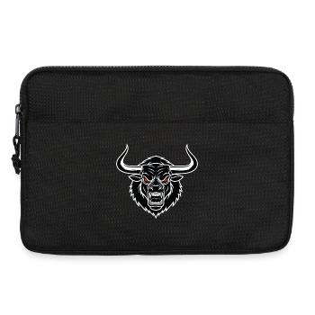Taureau Minotaure Mascotte Logo Sport Gaming - Sacoche pour ordinateur portable 13 pouces - noir - Devant