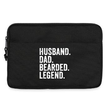 Gift for bearded husbands and bearded dads - Laptop bag 13" - black - Front