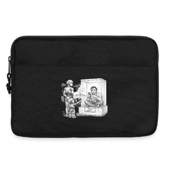 Mensch nach KI Revolution - Laptoptasche 13" - Schwarz - Vorne