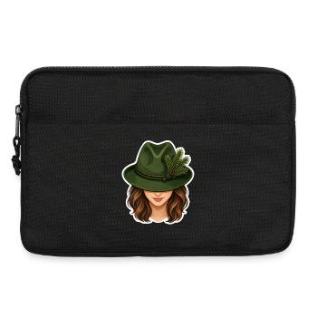 Girl mit Jagdhut . 2 - Laptoptasche 13" - Schwarz - Vorne