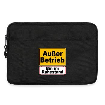 Außer Betrieb Ruhestand Schild - Laptoptasche 13" - Schwarz - Vorne