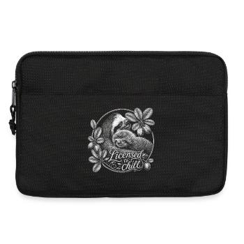 Faultier Mama & Baby – Licensed to Chill - Laptoptasche 13" - Schwarz - Vorne