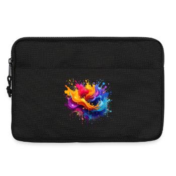 Farbexplosion Spritzer - Laptoptasche 13" - Schwarz - Vorne